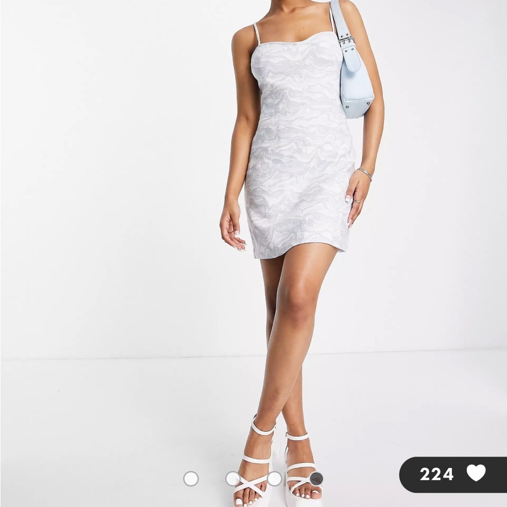 Abercrombie and Fitch Corset Seamed Linen Mini Dress
